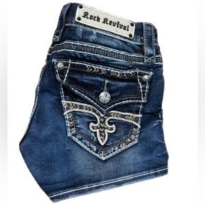 Rock Revival Anais Denim Shorts Waist 27
